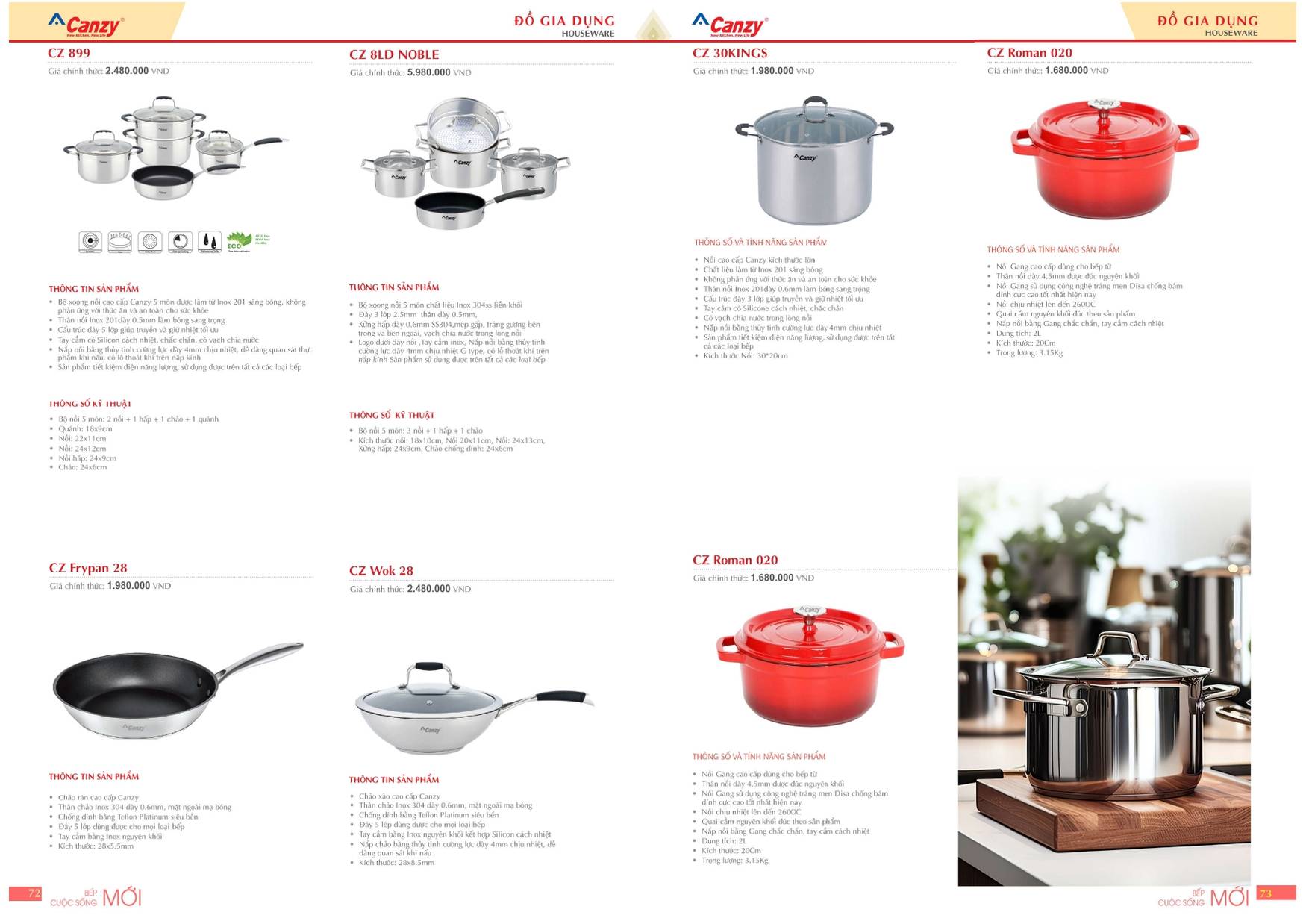 Bếp CANZY Catalogue và Bảng giá mới nhất 2024 /Page 36